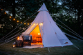 Glampingtält Teepee Beige Ø5 x 3,5 m Blue Moose 